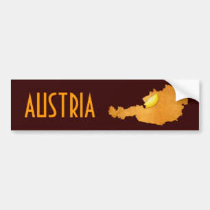 Viennese Schnitzel - Map Of Austria Bumper Sticker