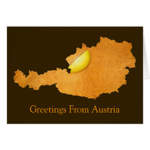 Viennese Schnitzel - Map Of Austria Cards