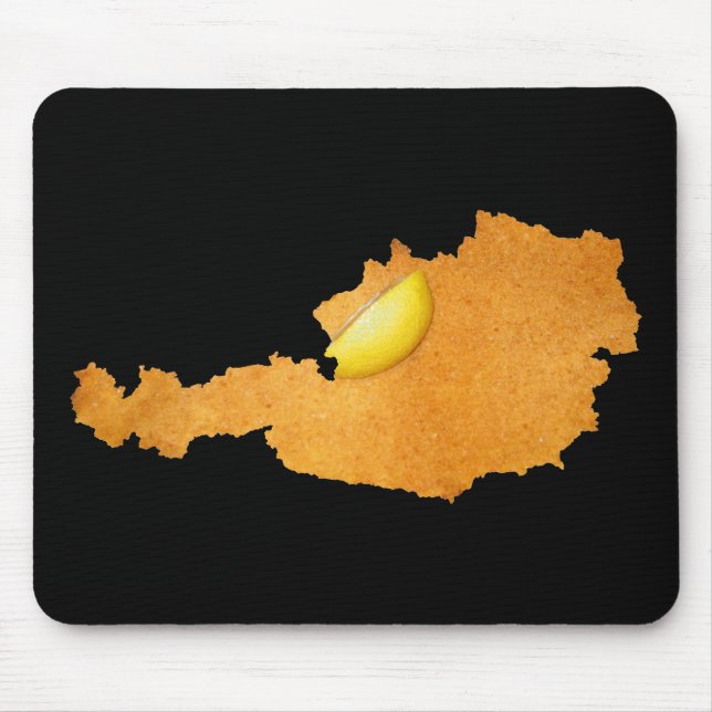 Viennese Schnitzel - Map Of Austria Mouse Pad (Front)