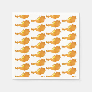 Viennese Schnitzel - Map Of Austria Napkins