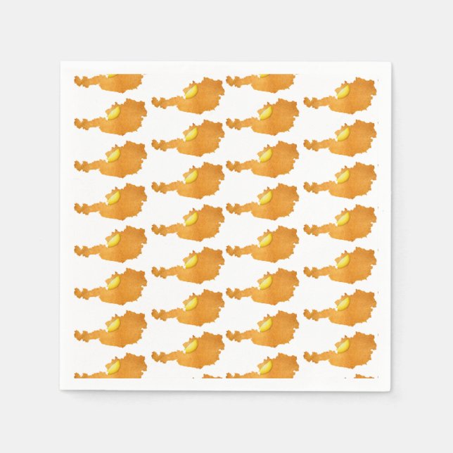 Viennese Schnitzel - Map Of Austria Napkins (Front)