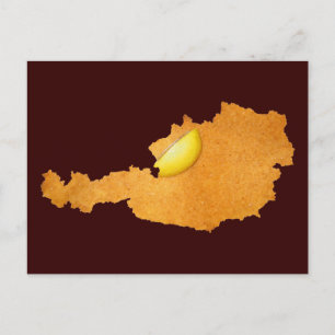 Viennese Schnitzel - Map Of Austria Postcard