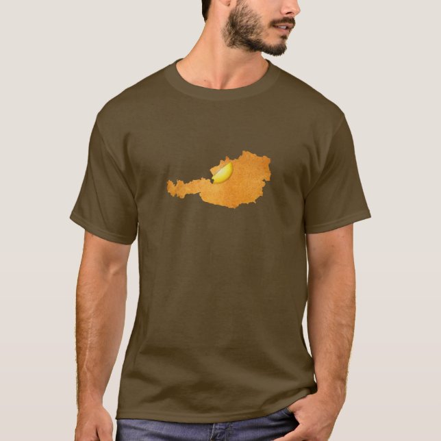 Viennese Schnitzel - Map Of Austria T-Shirt (Front)