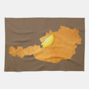 Viennese Schnitzel - Map Of Austria Towel