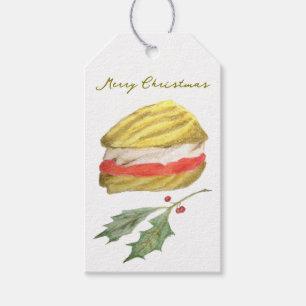 Viennese Whirls Biscuit Drawing Christmas Gift Tags