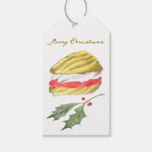 Viennese Whirls Biscuit Drawing Christmas Gift Tags