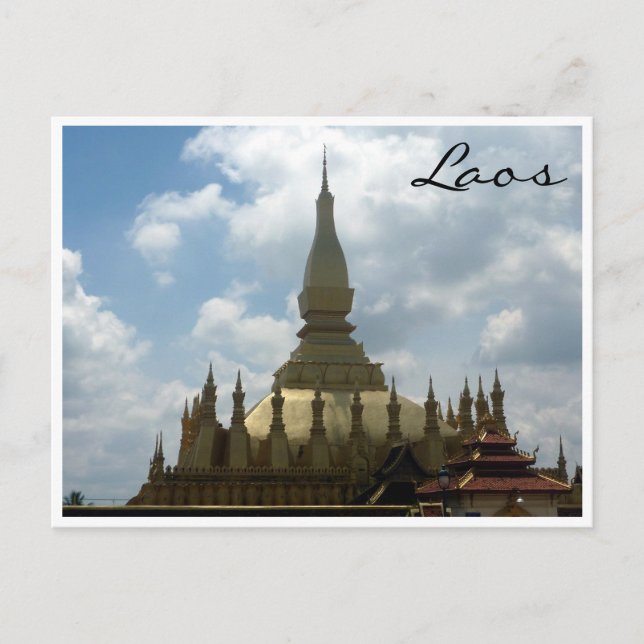 vientiane golden stupa postcard (Front)