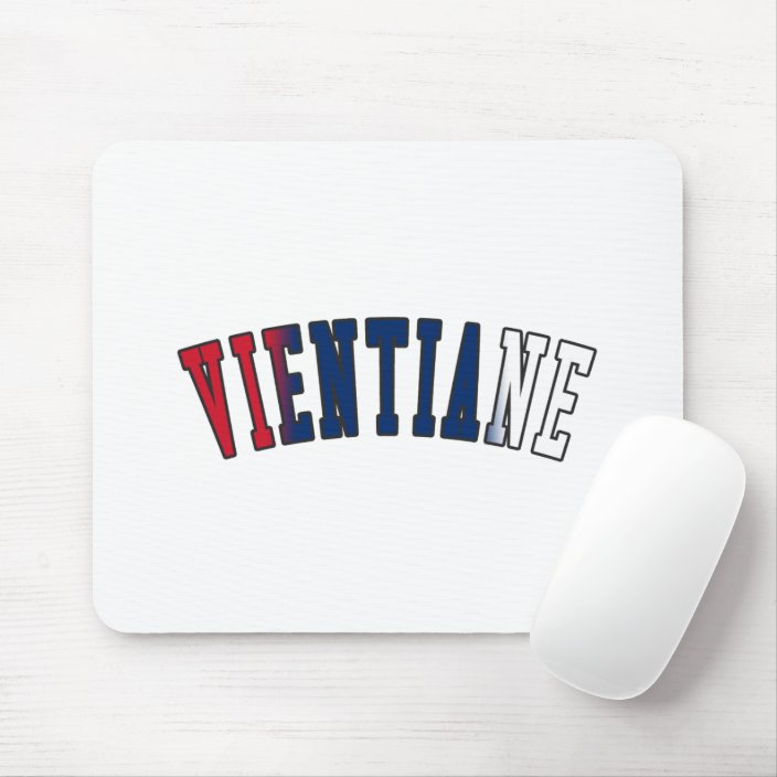 Vientiane in Laos National Flag Colors Mouse Pad