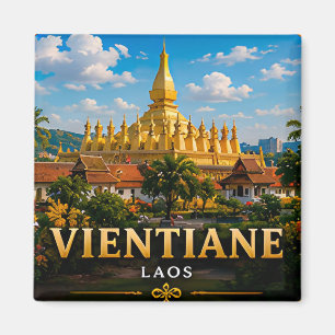 Vientiane Laos Mekong River Escape 🌊 Magnet