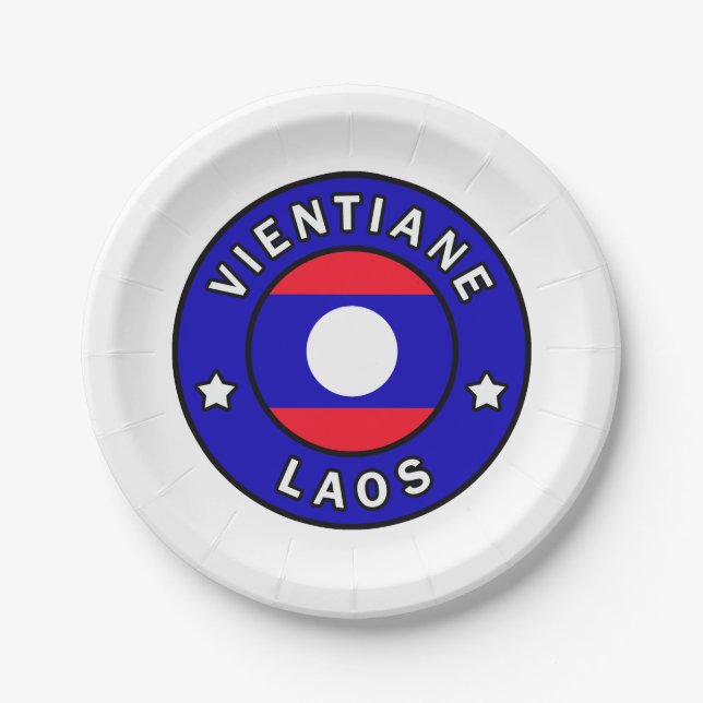 Vientiane Laos Paper Plates (Front)