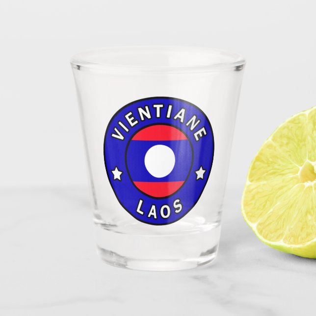 Vientiane Laos Shot Glass (Front)