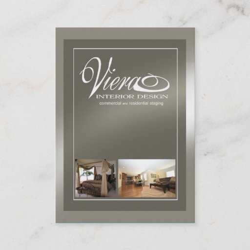 Customizable Viera Home Staging Interior Design (pewter) Business Card