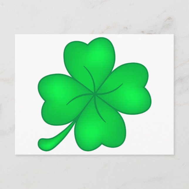 Vierblättriges Kleeblatt Postcard (Front)