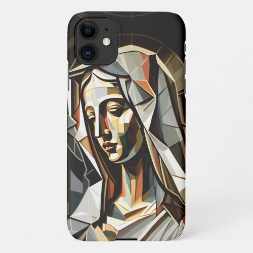 Vierge Marie cubism iPhone 11 Case