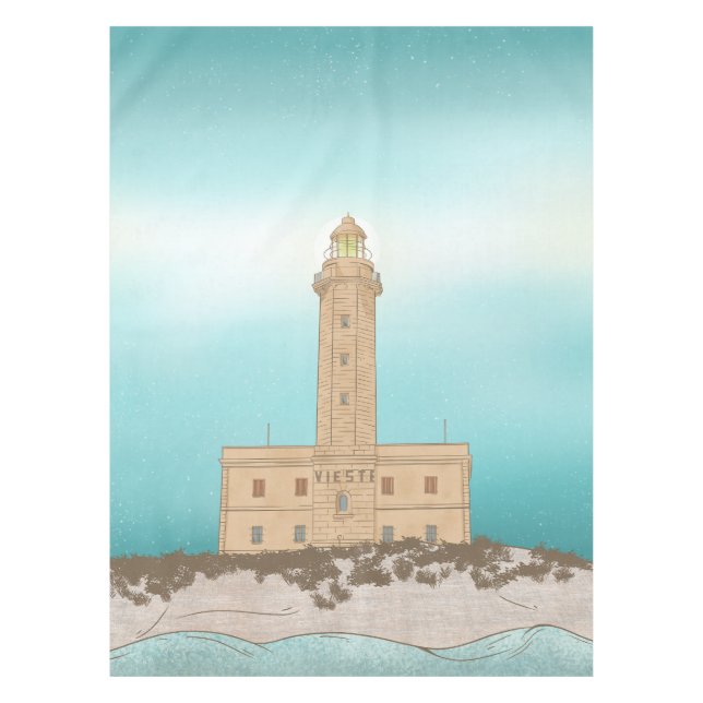 Vieste Lighthouse Italy Tablecloth (Front)