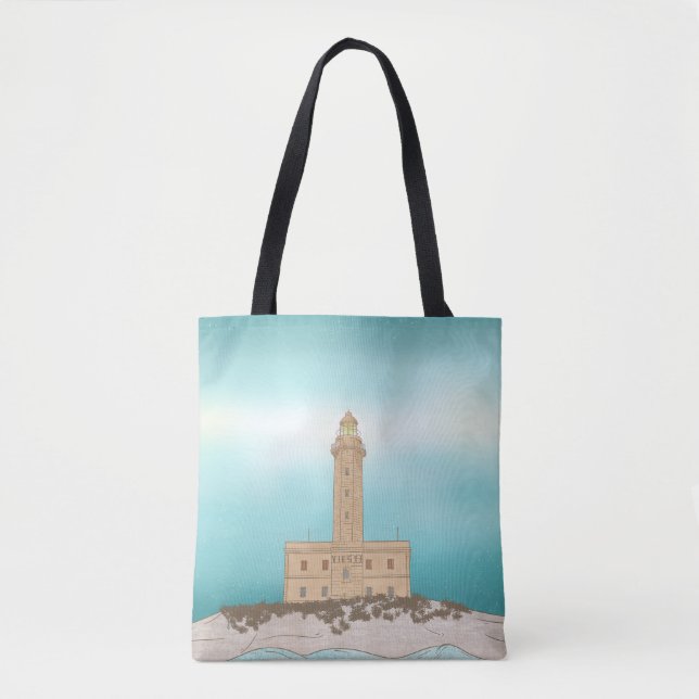 Vieste Lighthouse Italy Tote Bag (Front)