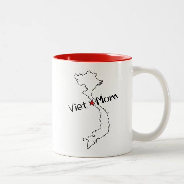 Viet*Mom! Celebrate mom's of Vietnamese kids Two-Tone Coffee Mug (Right)