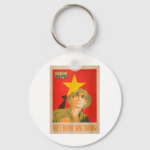 Vietcong Propaganda Poster - Vietnam War Communist Keychain