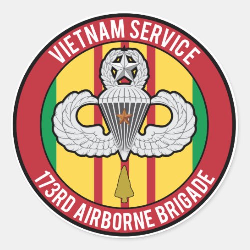 Vietnam 173rd Airborne Master Classic Round Sticker