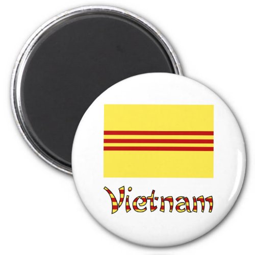 Vietnam and South Vietnamese Flag Magnet