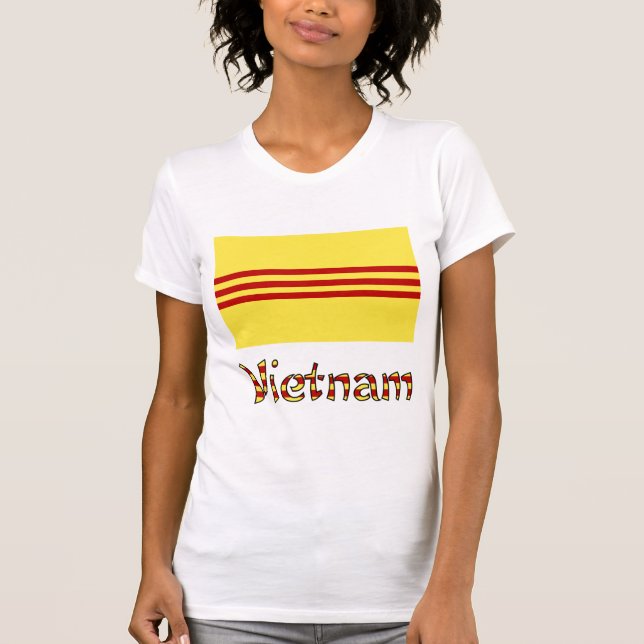Vietnam and South Vietnamese Flag T-Shirt (Front)