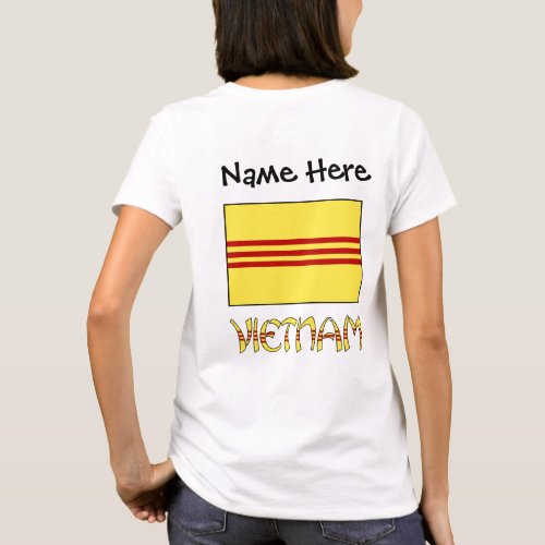 Vietnam and South Vietnamese Flag with Your Name T_Shirt