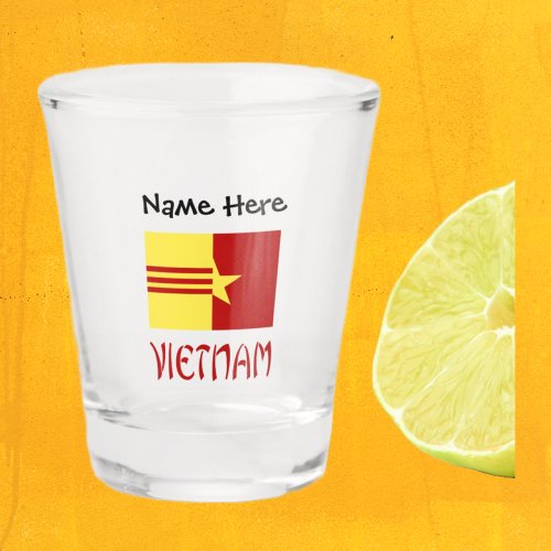 Vietnam and Vietnamese Unity Flag Personalized  Shot Glass
