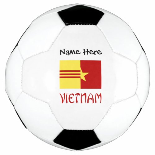 Vietnam and Vietnamese Unity Flag with Your Name S Soccer Ball