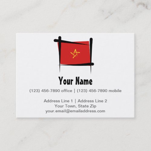 Vietnam Brush Flag Business Card