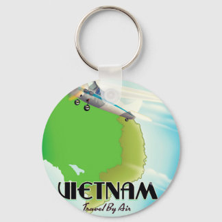 Vietnam by Air vacation print. Keychain