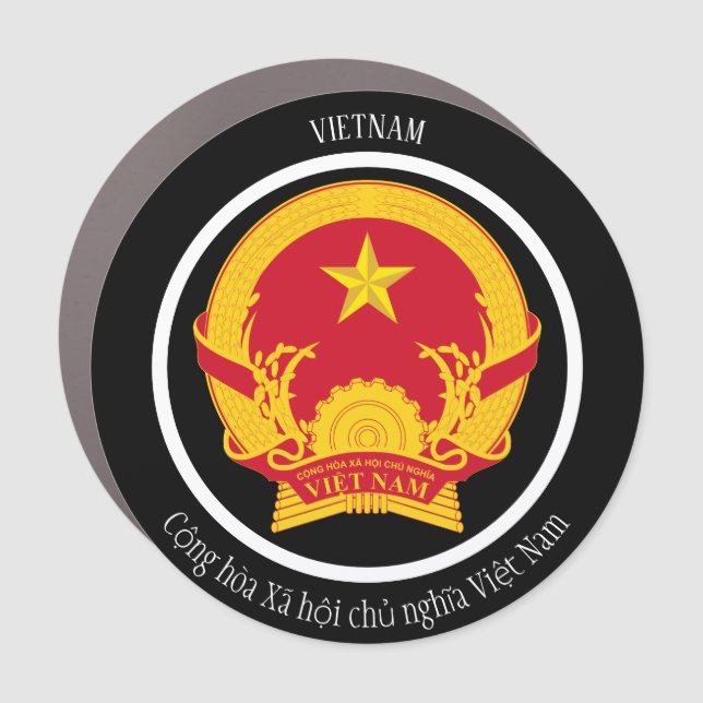 Vietnam Coat of Arms Patriotic Car Magnet (Front)