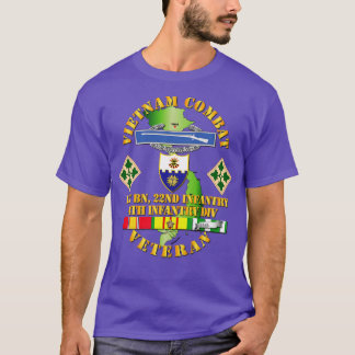 Vietnam Combat Infantry Veteran w 1st Bn 22nd Inf  T-Shirt