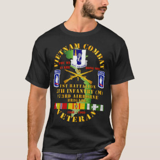 Vietnam Combat Veteran w 1st Bn 50th Inf 173rd Bde T-Shirt