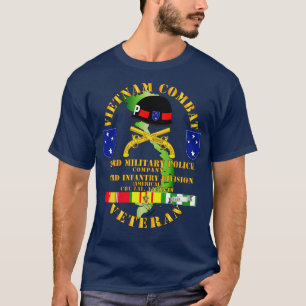 Vietnam Combat Veteran w 23rd Military Police Co w T-Shirt