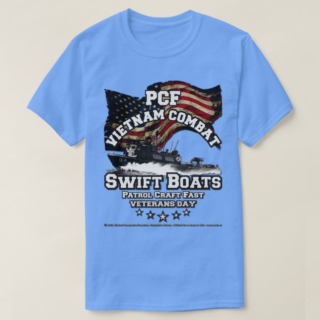 Vietnam Compat PCF Boats veterans T-Shirt (Design Front)