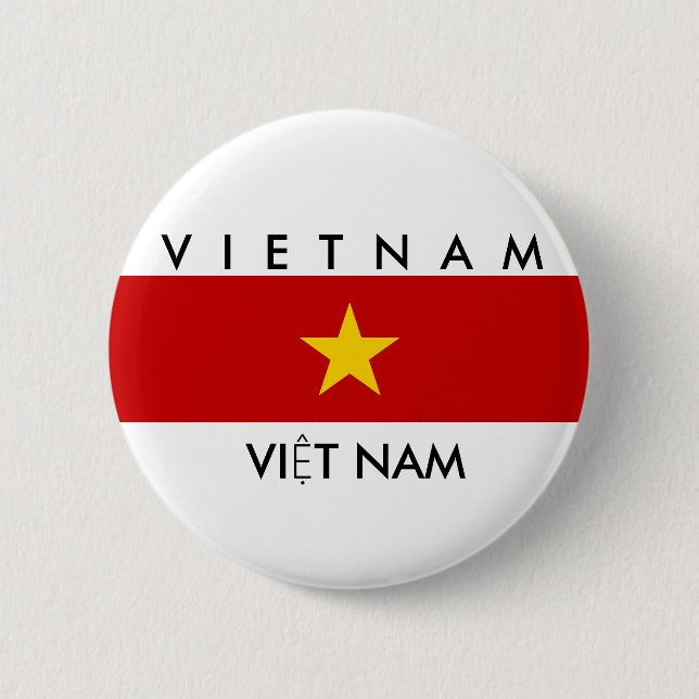vietnam country flag name text symbol button (Front)