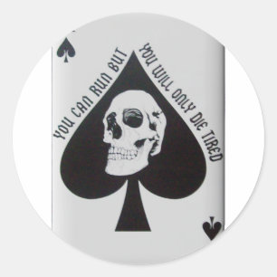 Vietnam Death Card Classic Round Sticker