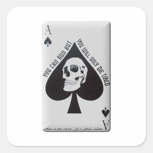 Vietnam Death Card Square Sticker (Front)
