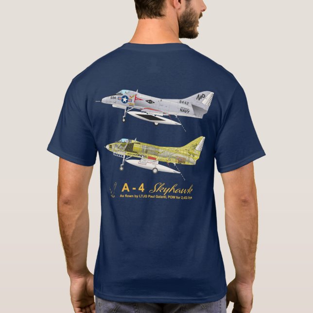 Vietnam Era A-4 Skyhawk Landing T-Shirt (Back)