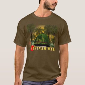 Vietnam Era Helmet Cover ME LOVE YOU LONG TIME GI  T-Shirt