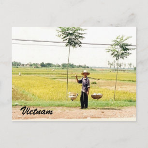 vietnam farmer postcard