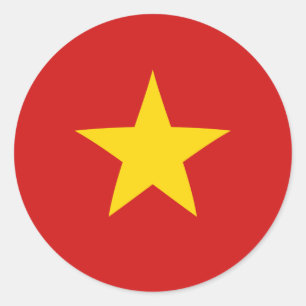 Vietnam Fisheye Flag Sticker