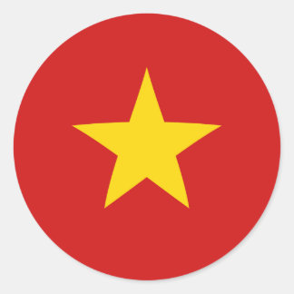Vietnam Fisheye Flag Sticker