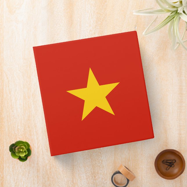 Vietnam flag 3 ring binder (In Situ)