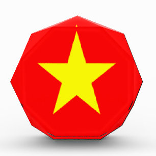 vietnam flag acrylic award