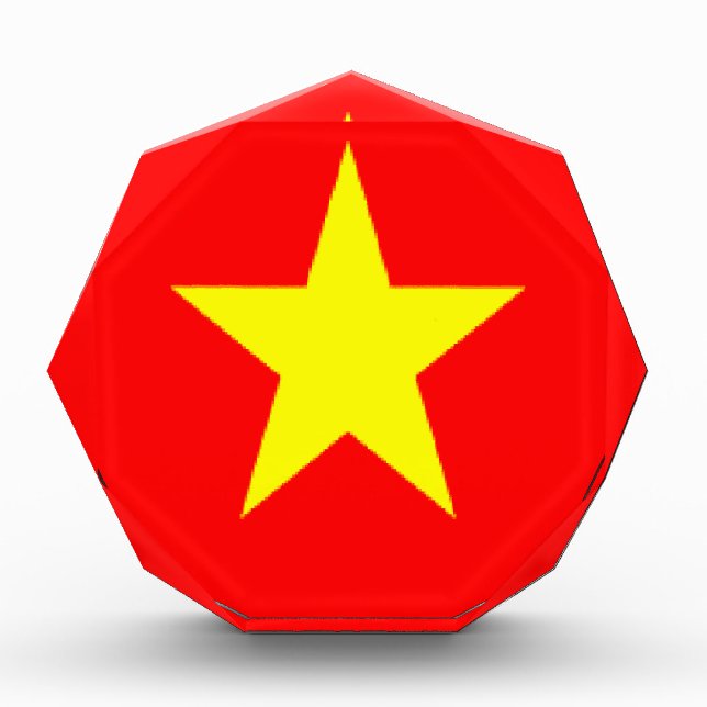 vietnam flag acrylic award (Front)
