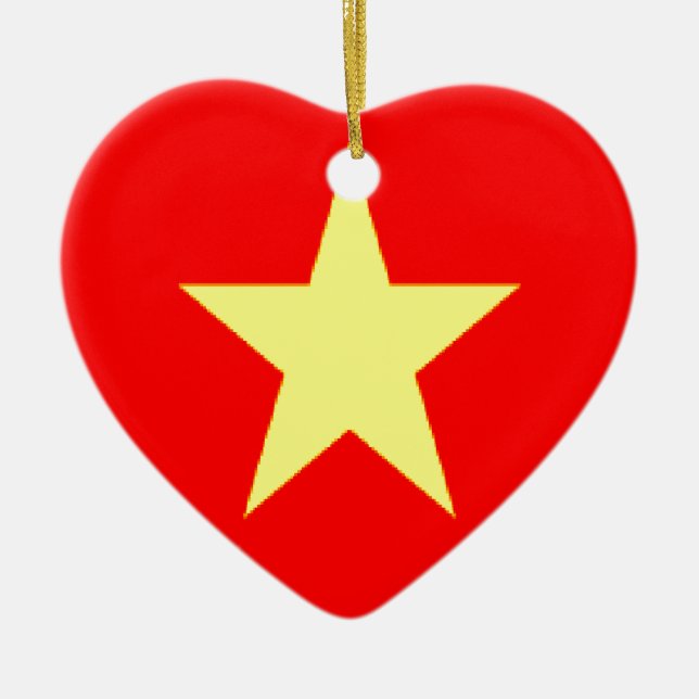 vietnam flag ceramic ornament (Front)