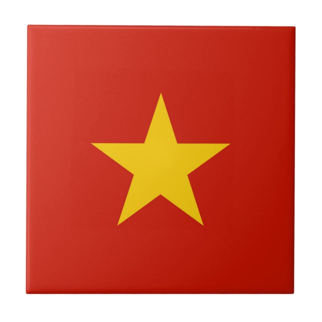 Vietnam flag ceramic tile (Front)