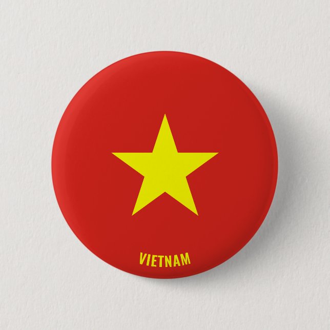 Vietnam Flag Charming Patriotic Button (Front)