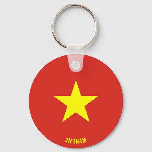 Vietnam Flag Charming Patriotic Keychain (Front)